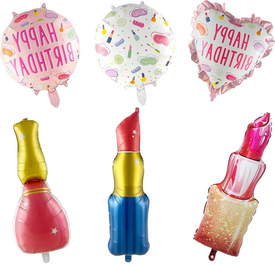LaVenty Set of 2 Balloons Spa Party Decoration - Nail Polish, Banner LaVenty Set of 2 Balloons Spa Party Decoration - Nail Polish, Banner