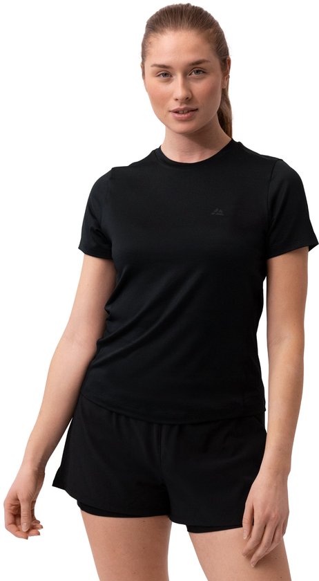 T-shirt de Sport DANISH ENDURANCE pour femme - Séchage Quick- Col V- Matériaux recyclés - Zwart - XL
