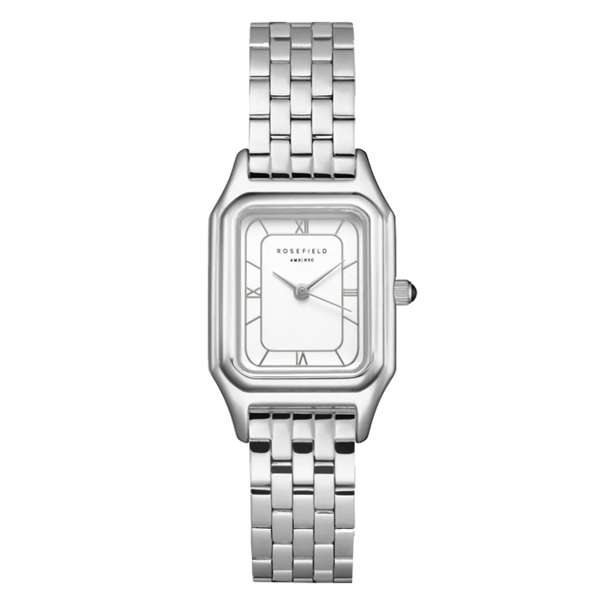 Rosefield OCWSSS-OC02 - Octagan - Ivy White Silver Roman - Horloge