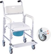 VEVOR Nachtkastje Commode Stoel Toiletverhoger 159 Kg Hoogte Verstelbaar 4 In 1