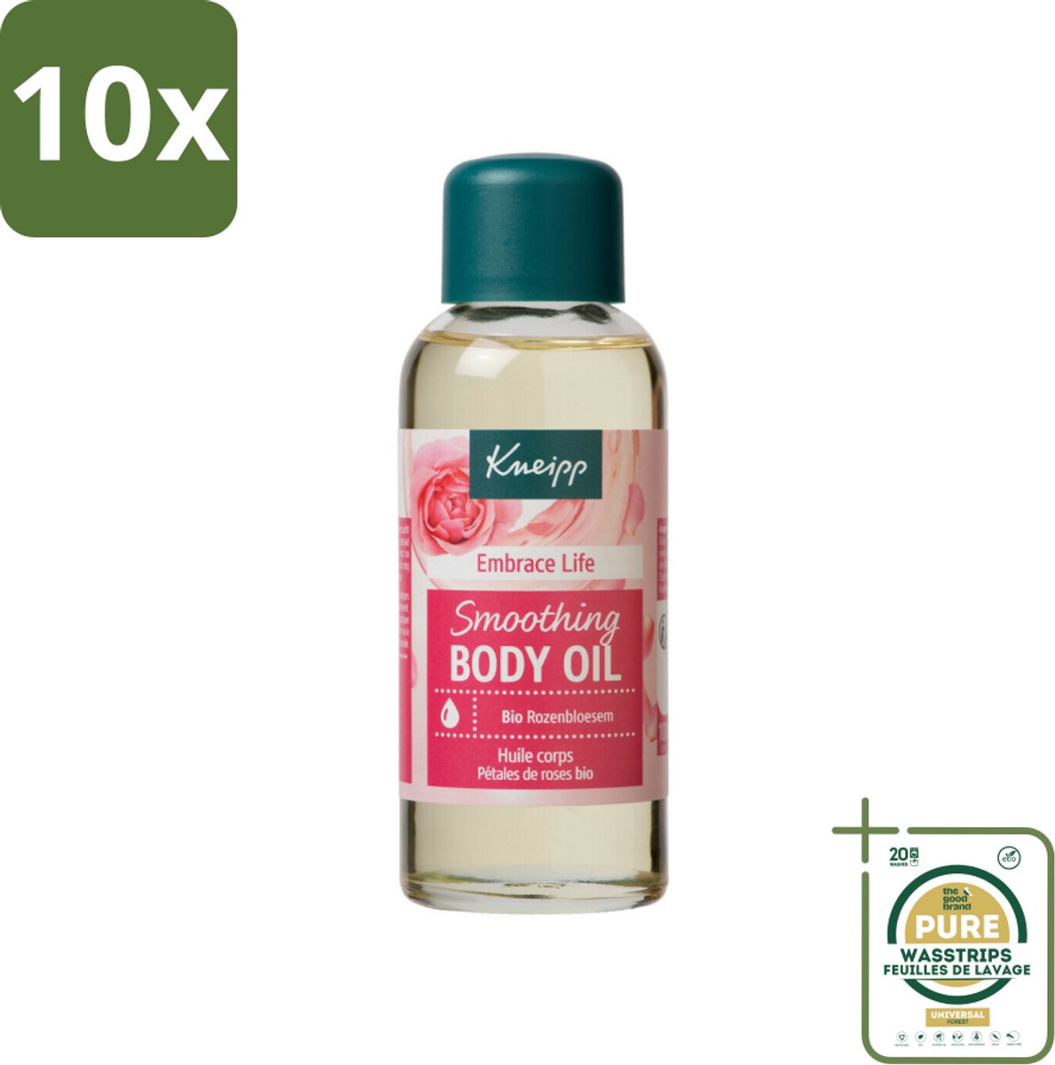 10 x Kneipp - Huidolie - Embrace Life - Anti‑Aging verzorging - 100 ml - Grootverpakking - Huidverzorging - Anti-aging - Droge Huid - Rijpe Huid - Huidolie