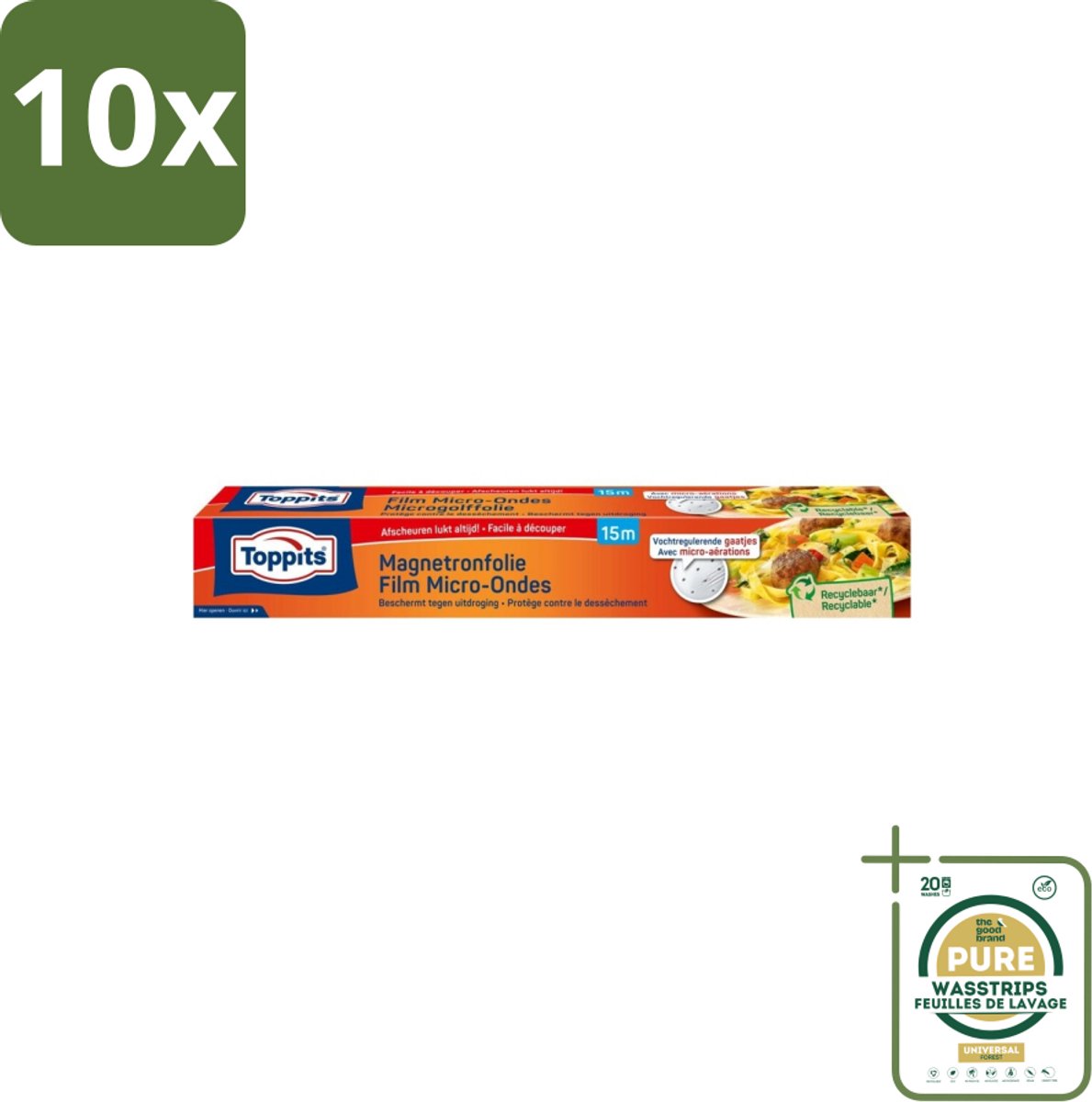 10 x Toppits – Magnetronfolie – 15 m - Grootverpakking - Koffiezetapparaat