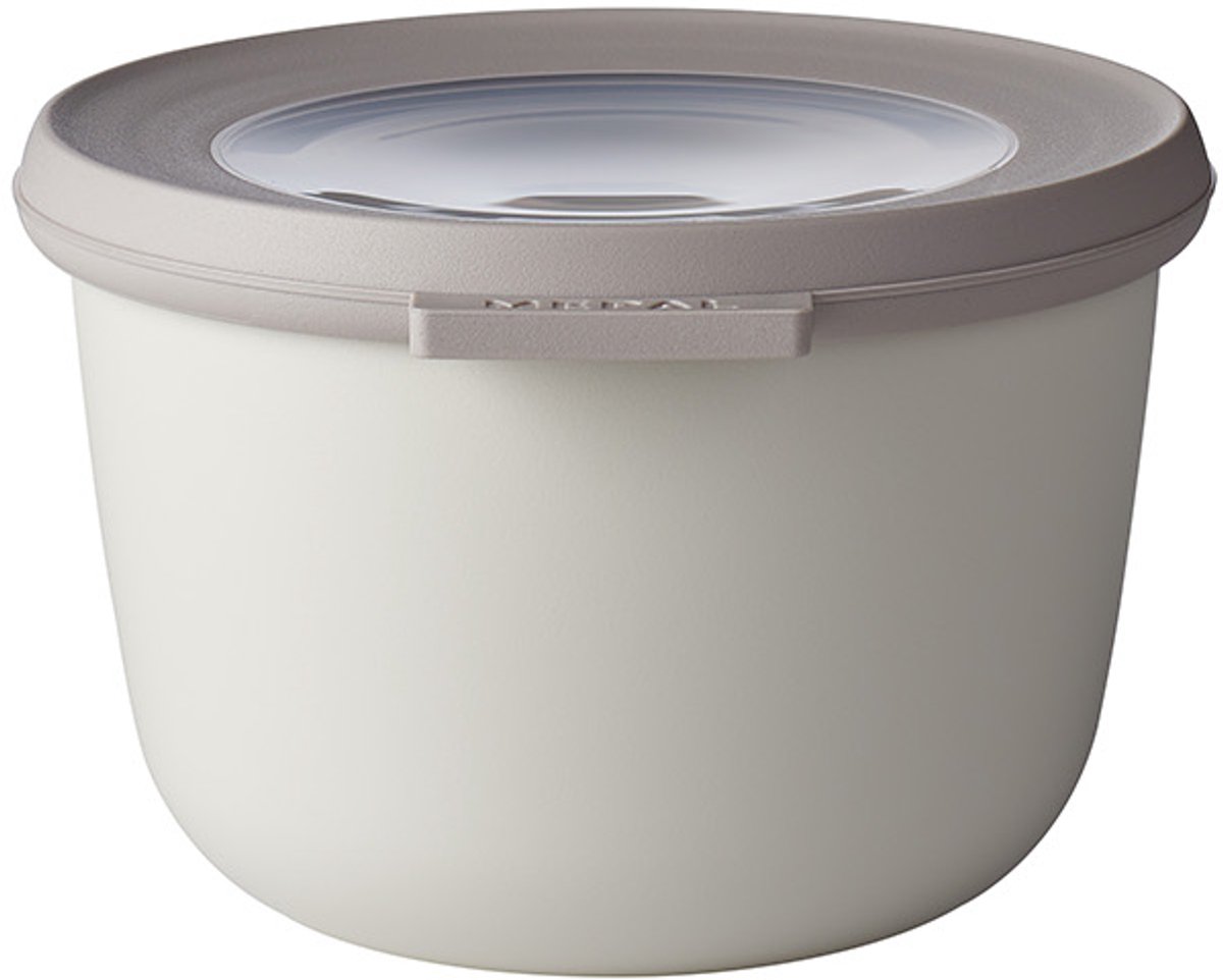 Mepal – Multikom Cirqula rond 500 ml – Mag in de vriezer, magnetron en vaatwasser – Nordic white – Geschikt als meal prep bakje, vershoudbakje, bewaardoos