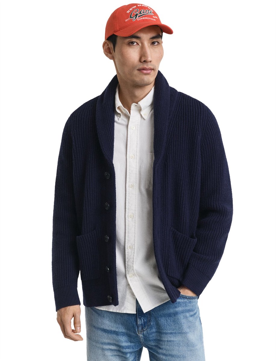 Gant vest donkerblauw