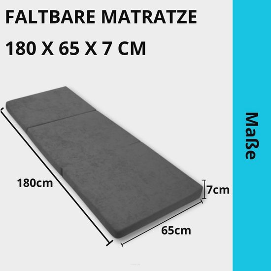 Opvouwbare Matras voor Camping en Logeerbedden - 180x65x7cm van Merkloos — afbeelding 2