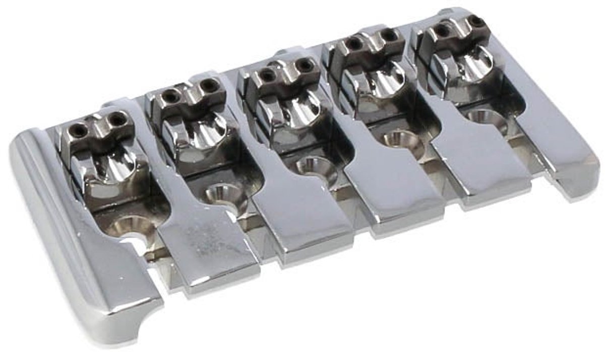 Brug voor 5-snarige basgitaar chrome Fazley 10620