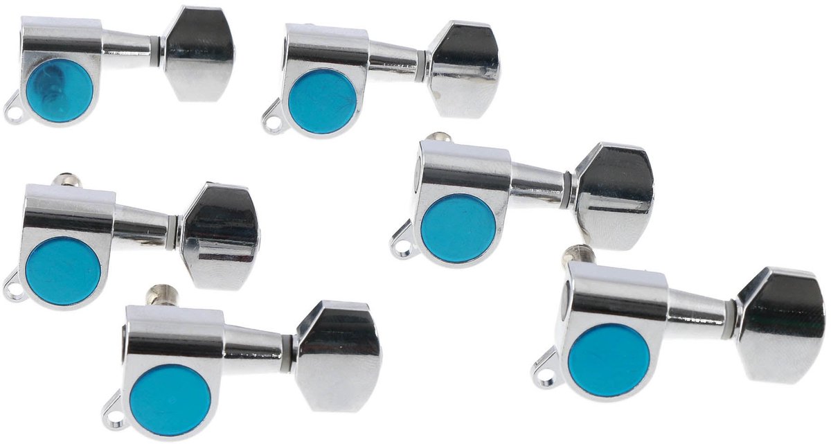 6-in-line stemmechanieken voor gitaar chrome Fazley 10541