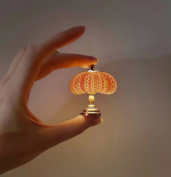 PULUZ - 1 Stuk Roze Zee-egel Nachtlampje - Complete DIY Materialenset - Mini Retro Sfeerverlichting - Meisjes Slaapkamer Decoratie