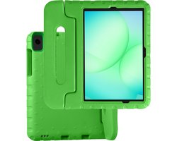 Hoesje Geschikt voor Samsung Galaxy Tab A11 Plus / A9 Plus - Kinderhoes Shockproof Bumper - Kidsproof Case - Tablet Hoes - Kinder Hoes Cover - Groen