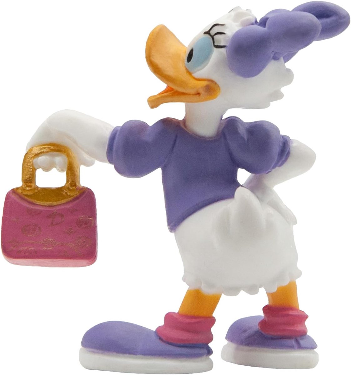 Bullyland 15343 – Speelfiguur en verzamelfiguur Katrien Duck met tas uit Disney, ca. 6,5 cm – levensecht en detailrijk vormgegeven – ideaal als taartfiguur en klein cadeautje voor kinderen vanaf 3 jaar. — afbeelding 3
