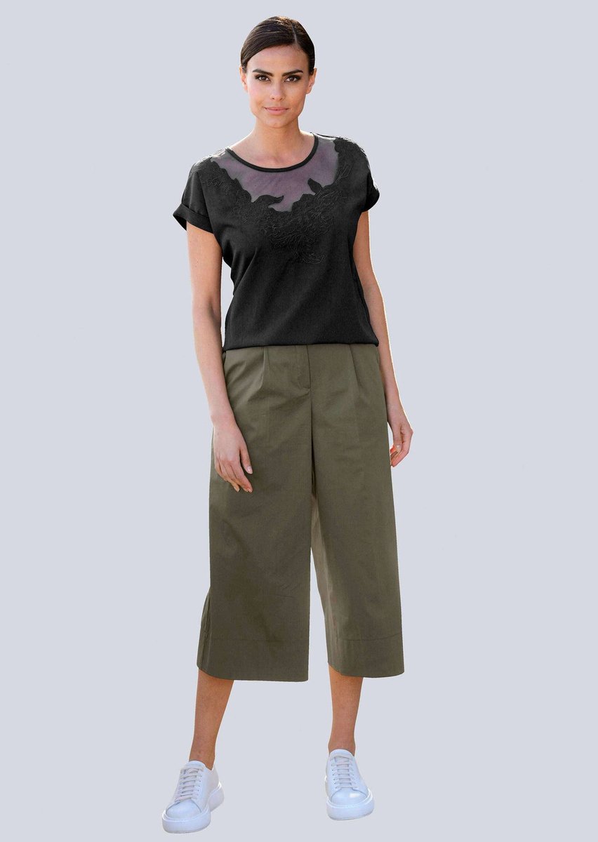 ALBA MODA Culotte Hose Culotte Hose mit weitem Beinverlauf