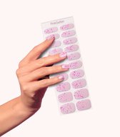 Pink Gellac UV Nagelstickers - Gellak Stickers 0051 Blissful Bouquet - Nail Art Gel Stickers voor Nagels - 20 stuks in 10 maten