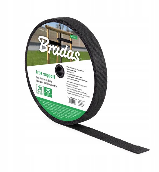 Plantenbindband 25mm x 25m - UV-bestendig Polypropyleen - Zwart