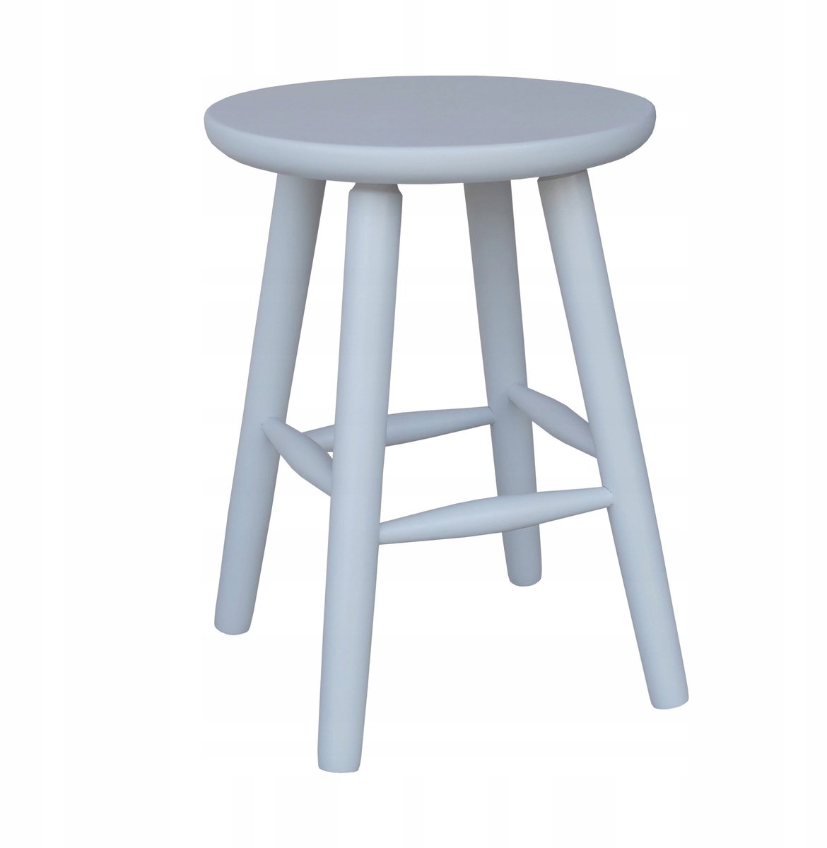 Houten Keukentabouret Rond 33cm Lichtgrijs - Stevig & Stijlvol
