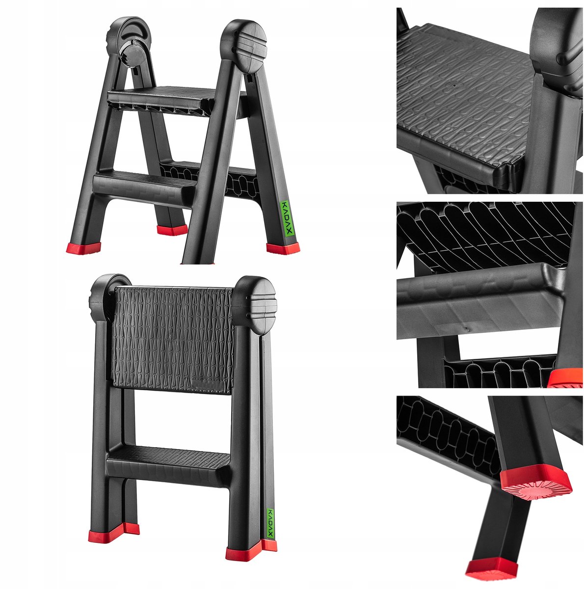 Opklapbare keukenladder 150kg met brede treden - 63cm hoogte
