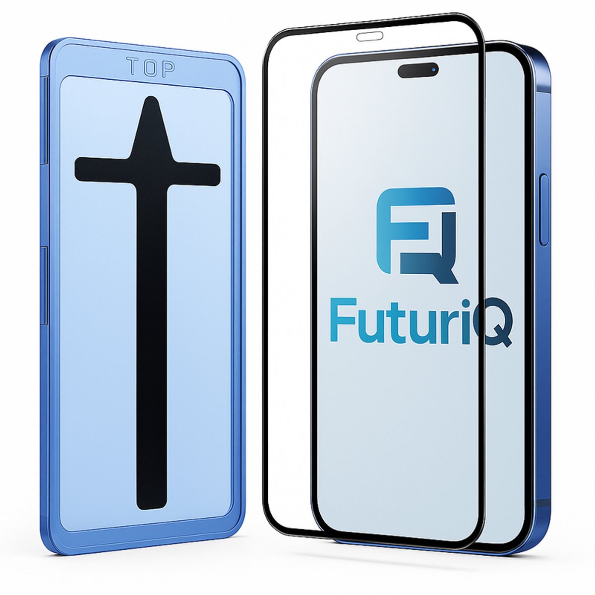 FuturiQ Full Cover Glas Geschikt voor iPhone 16 Pro / 17 – Volledig Dekking – Krasbestendig 9H – Ultra Clear Tempered Glass – Bubbelvrij Aanbrengen – Inclusief Installatietool