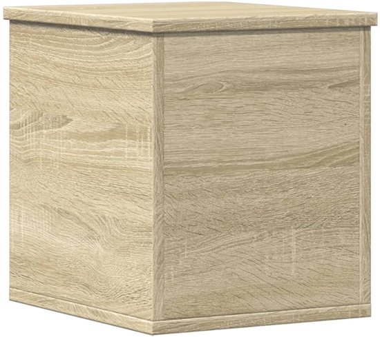 vidaXL Opbergbox Chêne Sonoma 30x35x35 cm Opbergbox - Armoire en bois - Coffre à couvertures - Espace de rangement - Meubilair multifonctionnel