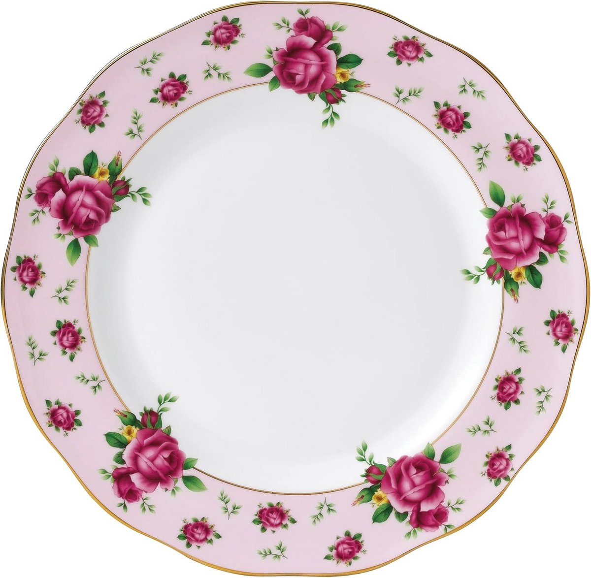 Vintage eettafel set wit en roze met gouden rand