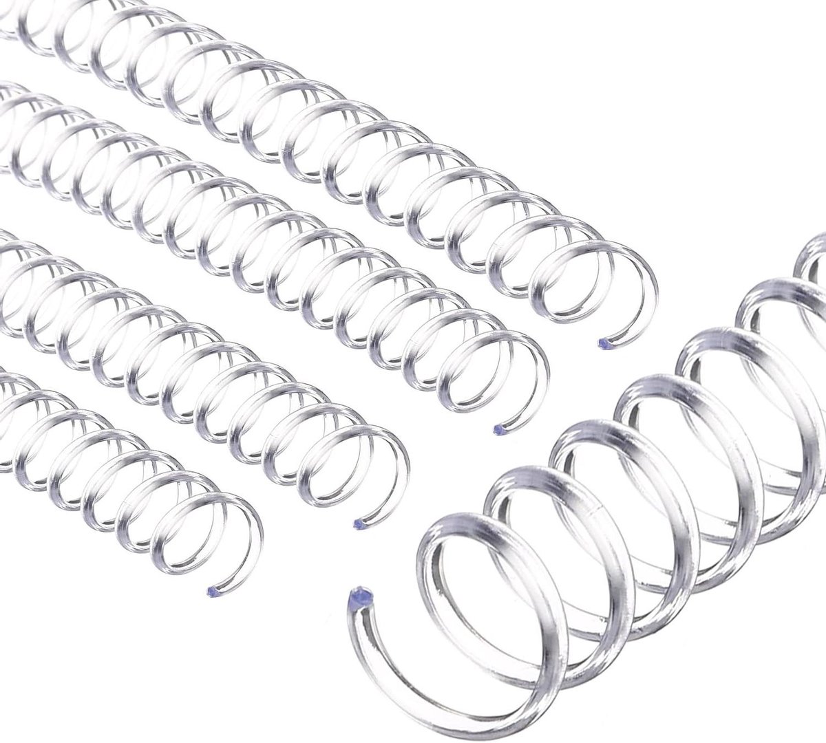 Allecta - Plastic Spiraalbindende Spoelen 10mm - 20 stuks - 75 Vel Capaciteit - 4:1 Pitch - Transparant