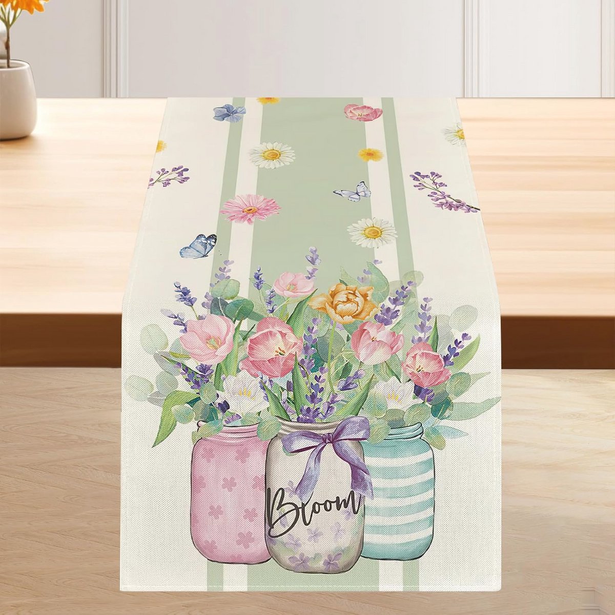 Moderne Bloementafelloper - Tafeldecoratie voor Keuken en Feest, 33 x 183 cm