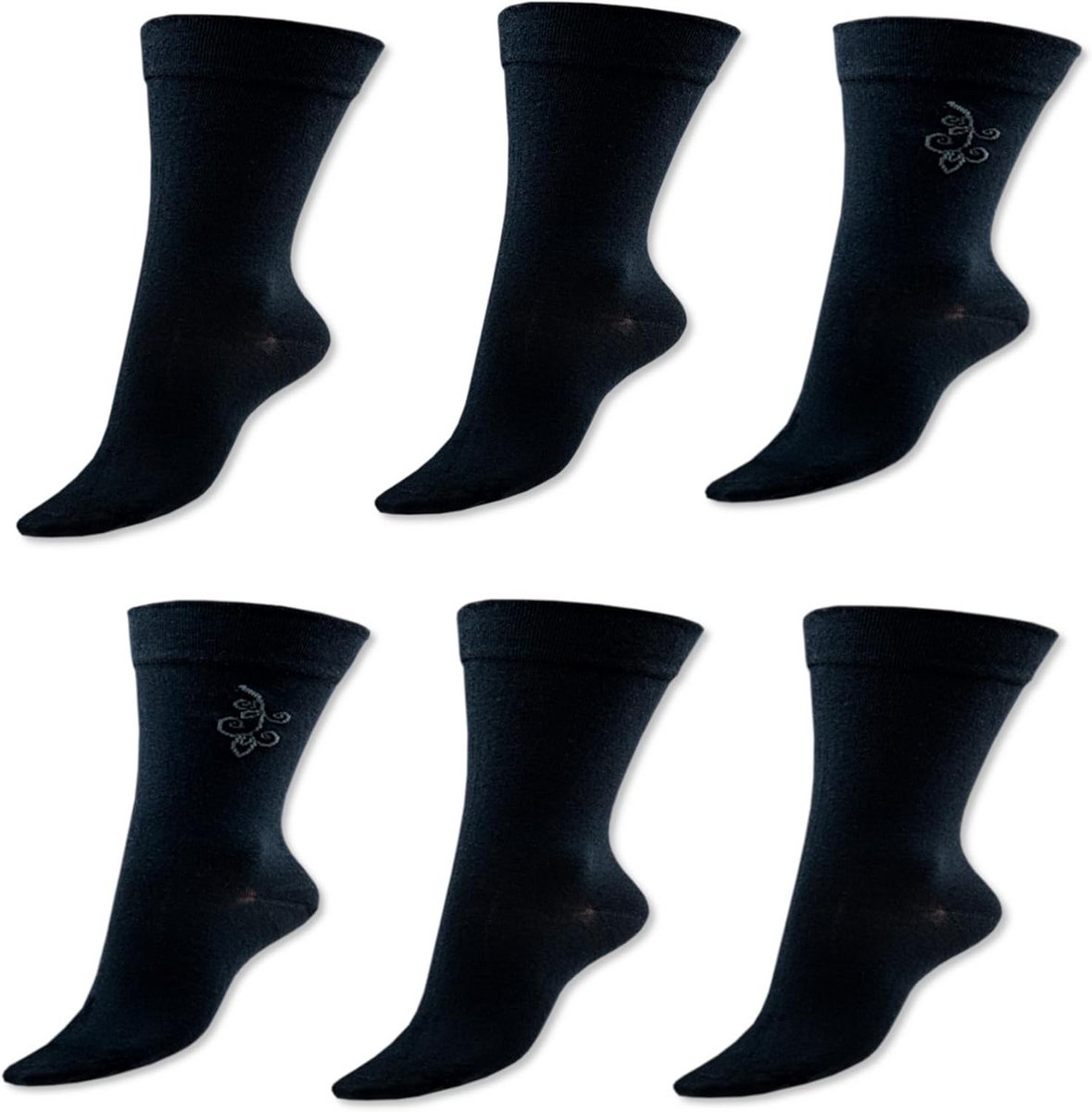 6 Paar Comfort Sokken Dames Extra Breed Boord - Naadloos & Ademend Katoen