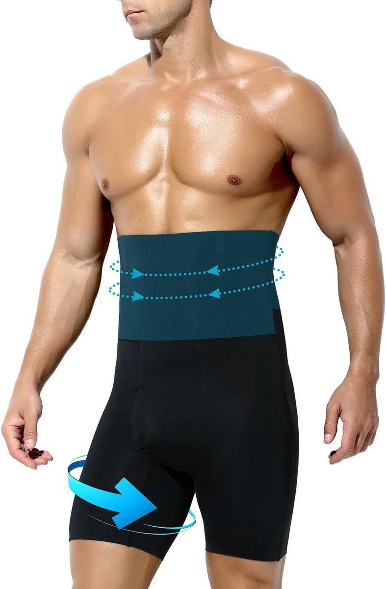 Heren Shapewear Boxer Short met Buikcorrectie en Compressie
