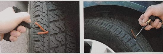Reparatieset voor autobanden, 9-delige noodgevallen set voor bandenreparatie — afbeelding 3