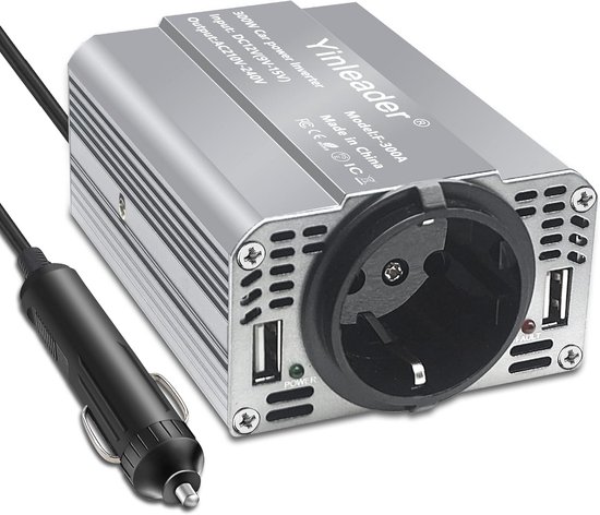 HQ Omvormer 300W met USB (24-230V