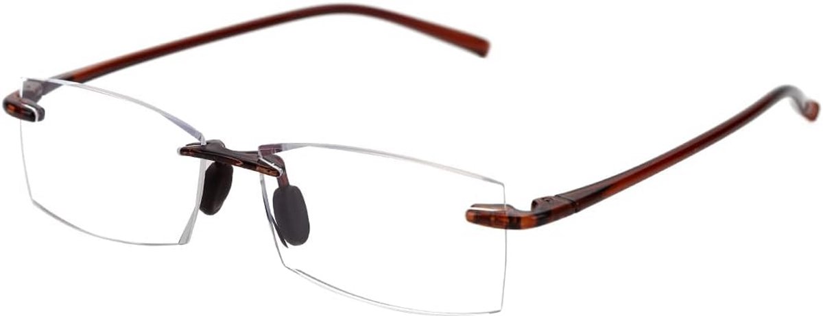 Randloze leesbril met blauw licht filter voor heren en dames - Lichtgewicht comfort
