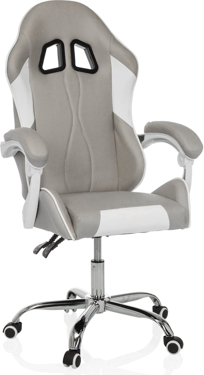 Gamingstoel / bureaustoel GAMEBREAKER W03 stof grijs/wit mybuero
