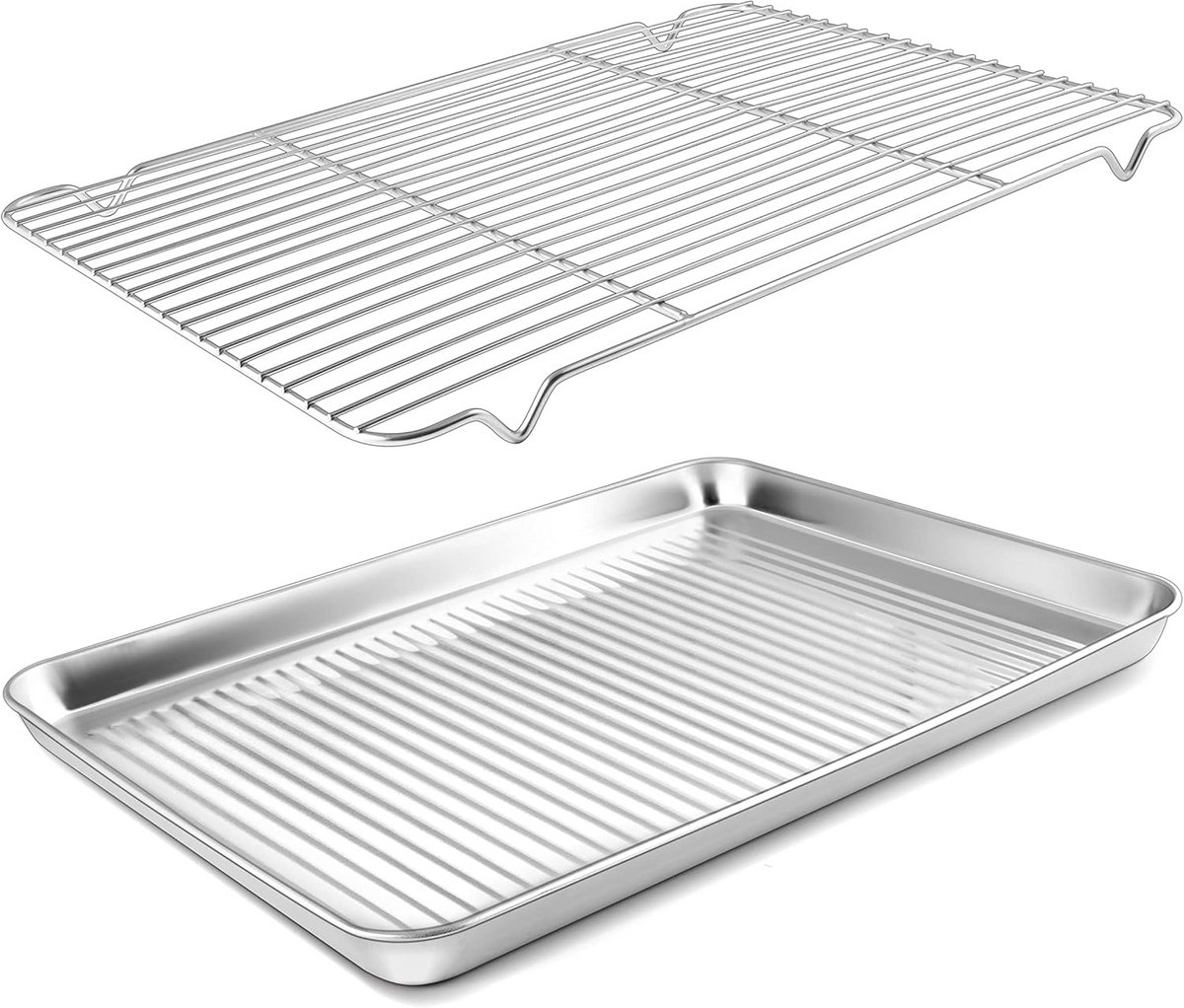 Bakplaat met koelrek voor oven - 45 x 30 cm, roestvrij staal, antiaanbaklaag