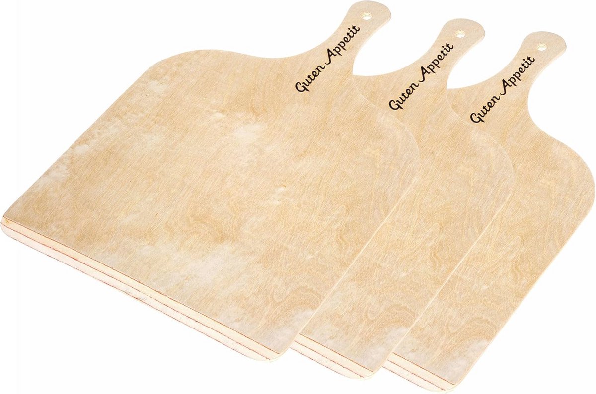 Set van 3 Houten Pizzaschievers - Ideaal voor Pizzamaken