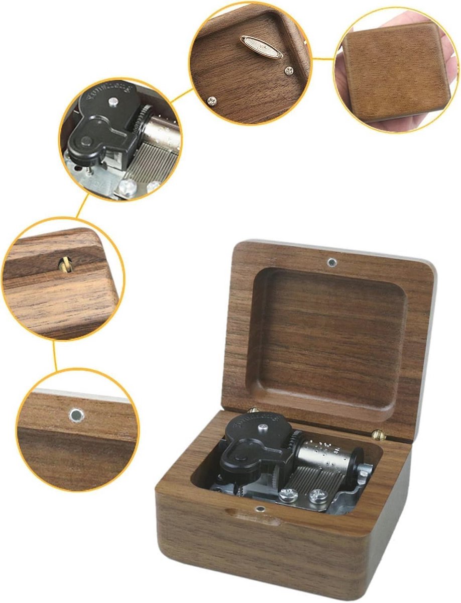 Houten Muziekdoos voor Kerstmis, Valentijnsdag en Verjaardag - Creatief Geschenk