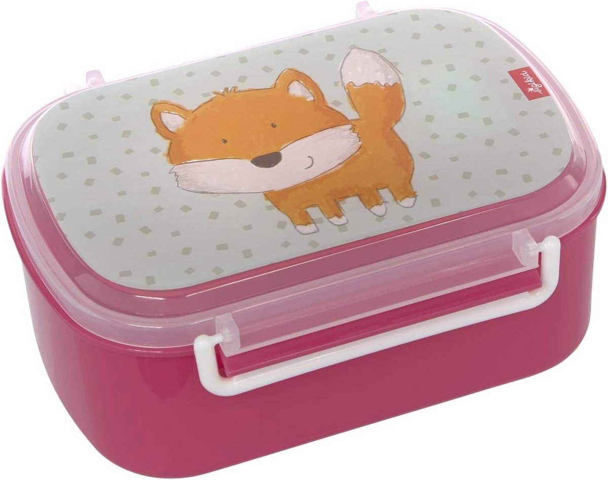 Brooddoos vos BPA-vrij - Lunchbox voor meisjes vanaf 2 jaar in blauw/roze