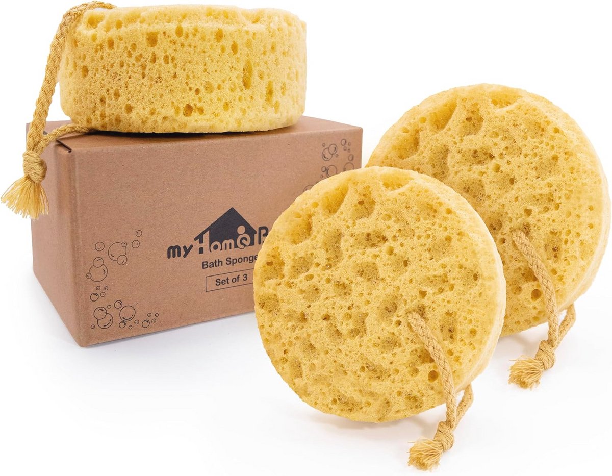 Grote loofah badspons set van 3 - Perfect voor een schuimende douche ervaring
