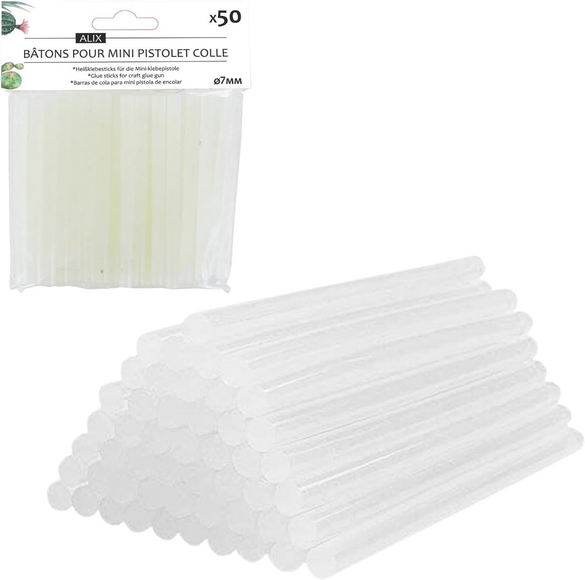 Universele Lijmsticks 7mm - Verpakt per 50 stuks voor Lijmpistool