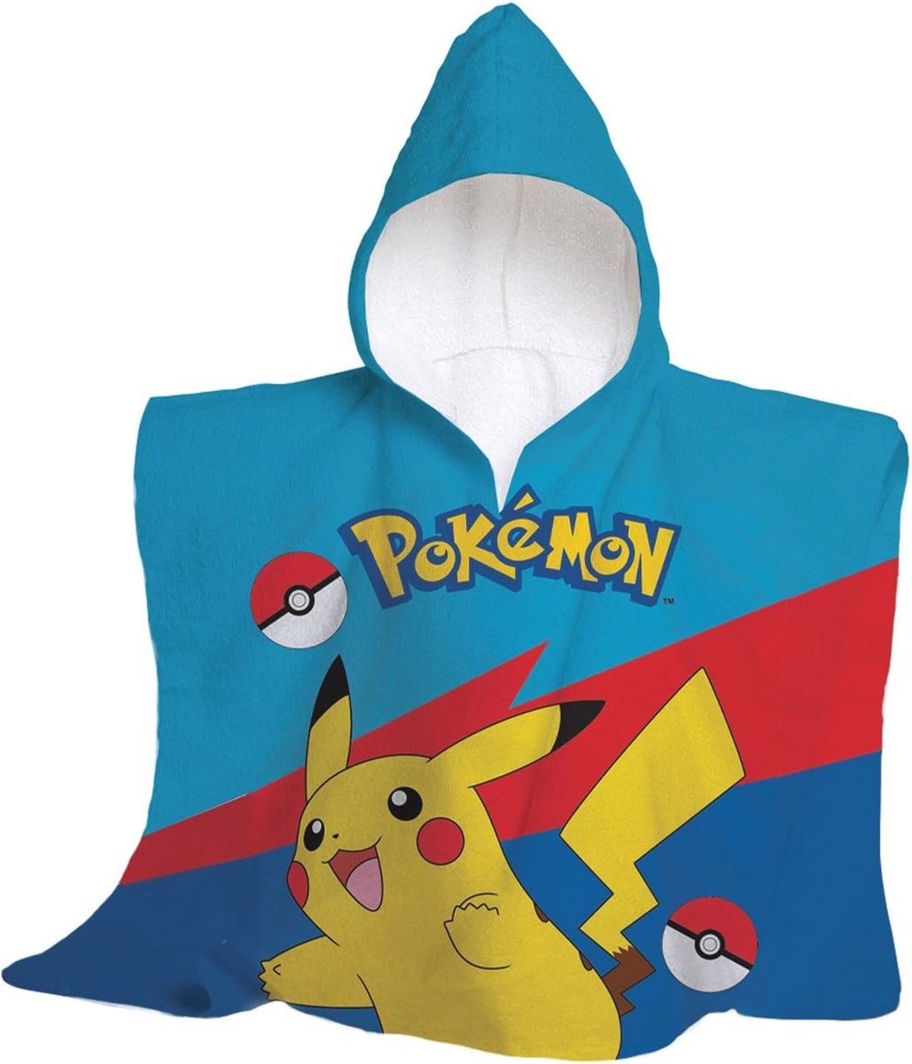 Strandhanddoek met Capuchon voor Kinderen - Maxi-Poncho voor Zwembad en Zee - 100% Zacht K