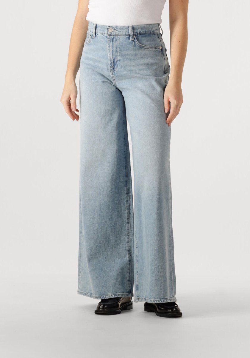 7 For All Mankind Marie Wide Leg Jeans Dames - Broek - Lichtblauw - Maat 28