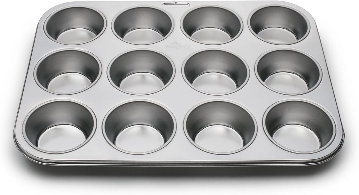12-Cup Muffin- en Cupcake-bakvorm van staal - Perfecte bakresultaten
