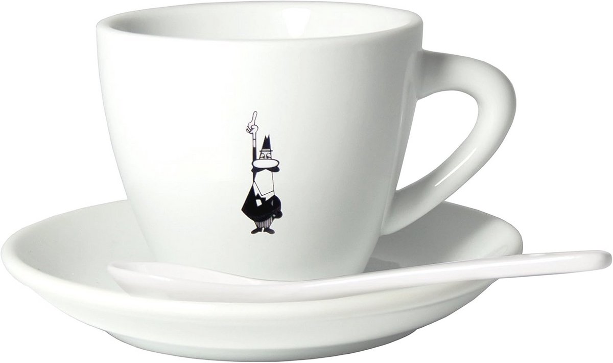 Cappuccinokop met Schotel - Porselein, 1 Stuk