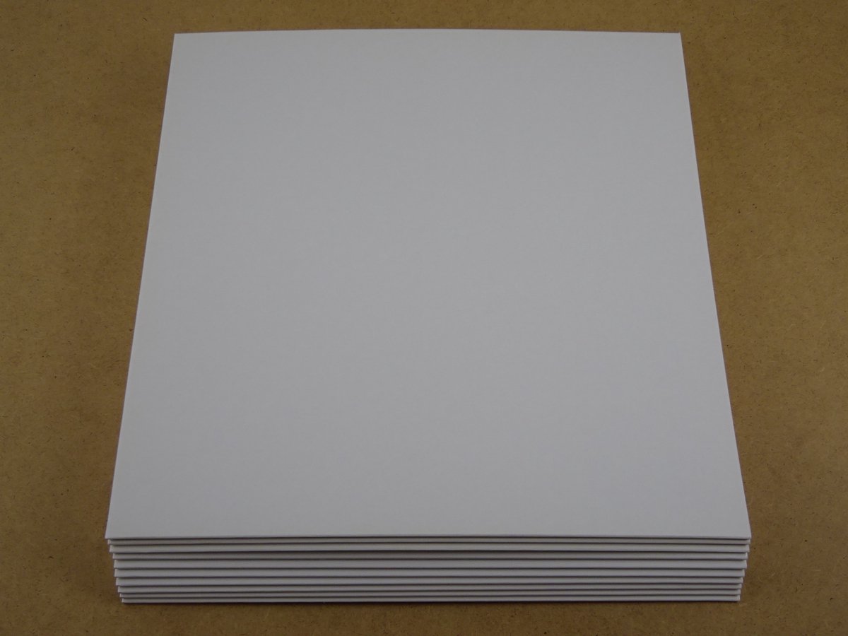 10 Stuks LP kartonnen buitenhoezen wit (GOEDE KWALITEIT, 300gr karton) zonder middengaten - hoezen, platenhoezen, beschermhoes, cardboard sleeve, outer cover, maxi-singles, lps vinyl platen, 12", 12 inch