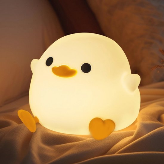 Leuke Dodo Eendenlamp - Squishy Siliconen Nachtlampje voor Kinderen - Oplaadbaar - Timer & Dimmer - Perfecte Geschenken voor Slaapkamer van Merkloos — afbeelding 4