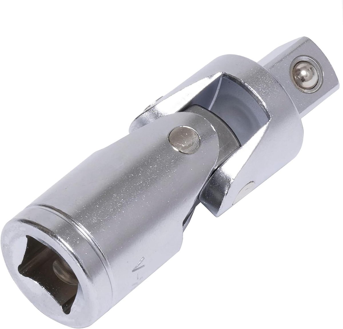 Allecta - Dopsleuteladapter 1/2 inch met scharnierkop voor ratel - CR-staal - zilverkleurig - handig gereedschap