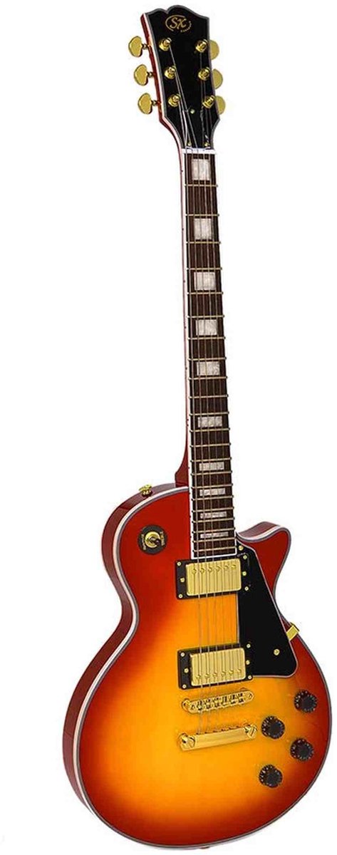 Elektrische gitaar - SX EH3-CS - LP Custom Style - Set Neck - 2x Humbucker - Mahonie body - Cherry Sunburst