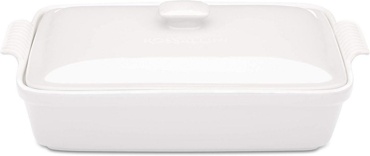 Extra Grote Ovenschaal met Deksel - 4,23 L, 13x9 Inch, Wit