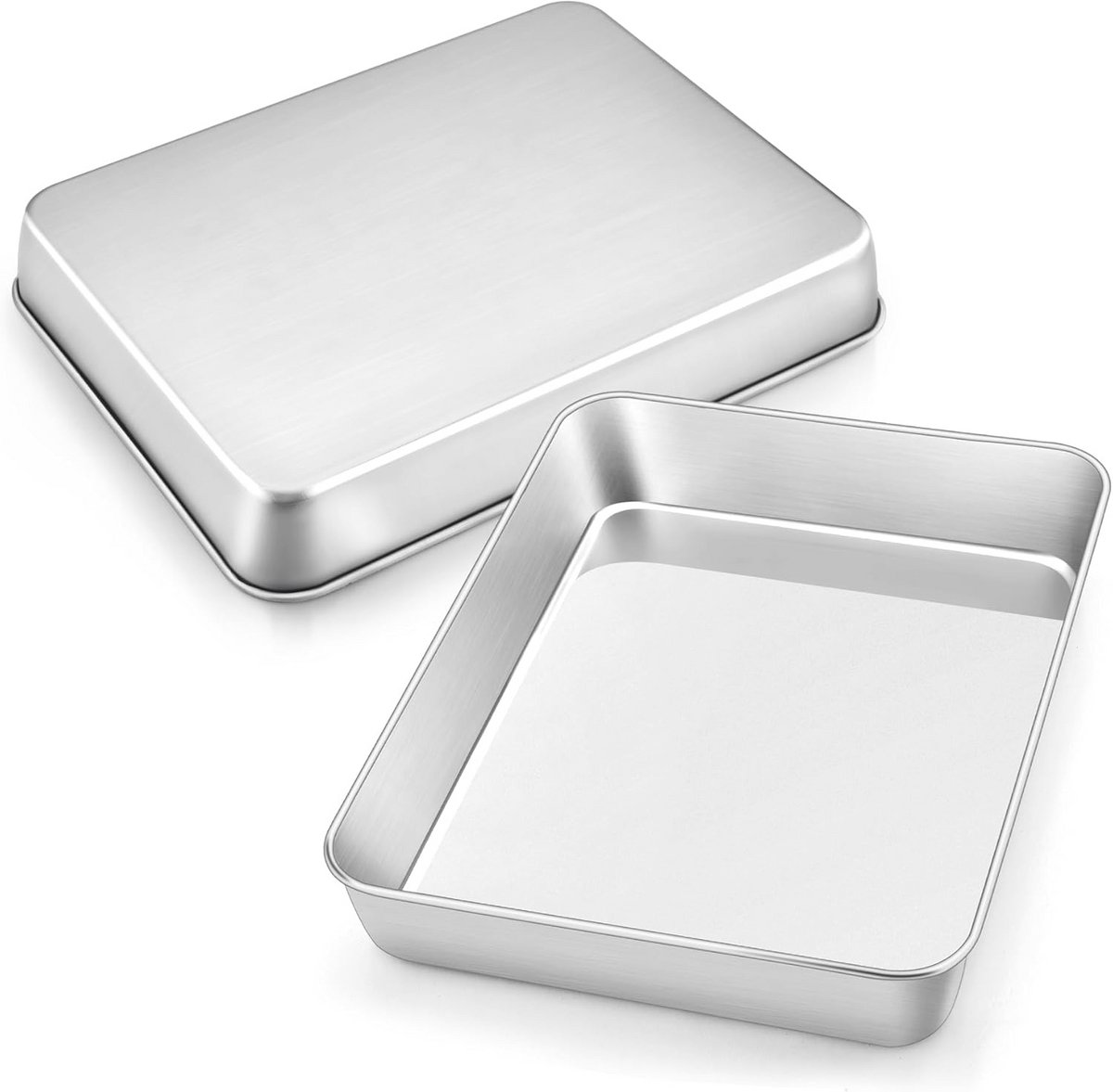 Roestvrijstalen bakplaat set van 2 - 31,5 x 24,5 x 5 cm