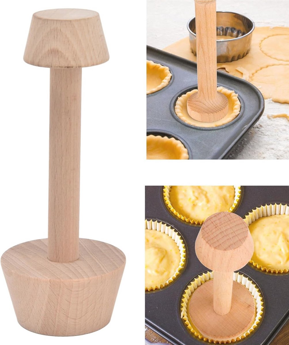 Houten Dubbele Kanten Taartvorm voor Mini Taarten, Muffins en Desserts