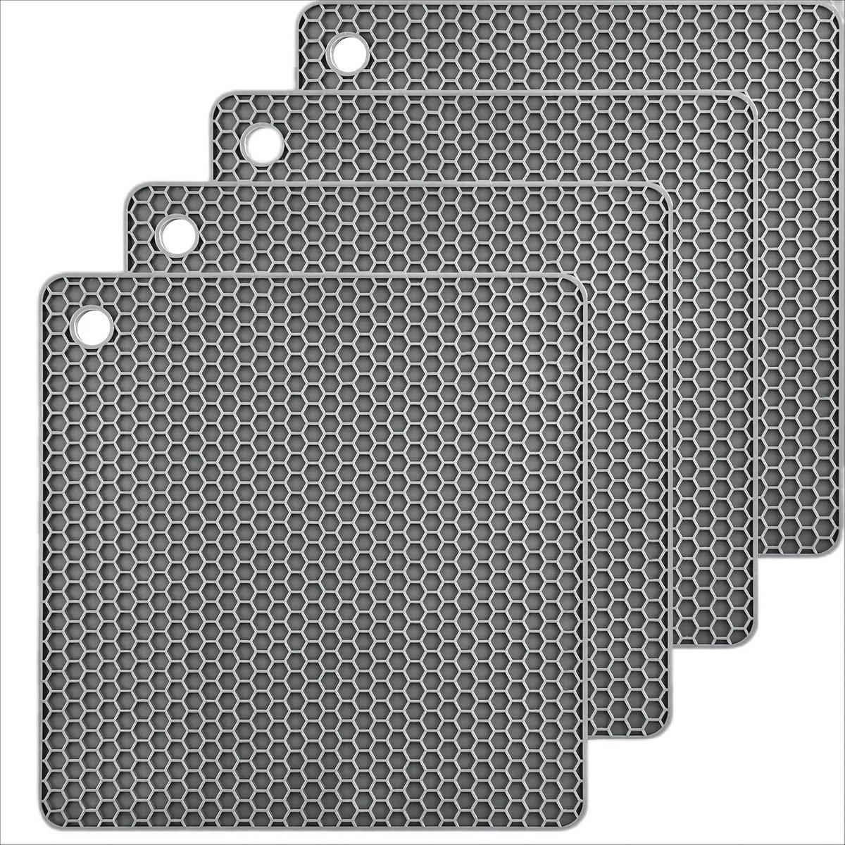 Hittebestendige Siliconen Trivets Set van 4 - Multifunctionele Keukenset