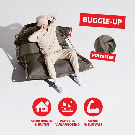 Grote Zitzak Taupe - Verstelbaar Loungekussen voor Binnen en Buiten