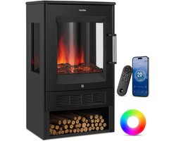 tectake® Elektrische Haard - Sfeerhaard - 900W & 1800W - Bediening met Afstandsbediening of App -…